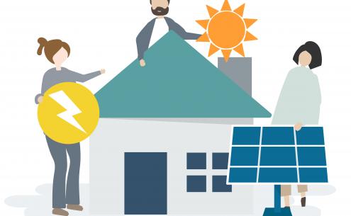 forrás: <a href='https://www.freepik.com/vectors/solar-house'>Solar house vector created by rawpixel.com - www.freepik.com</a>
